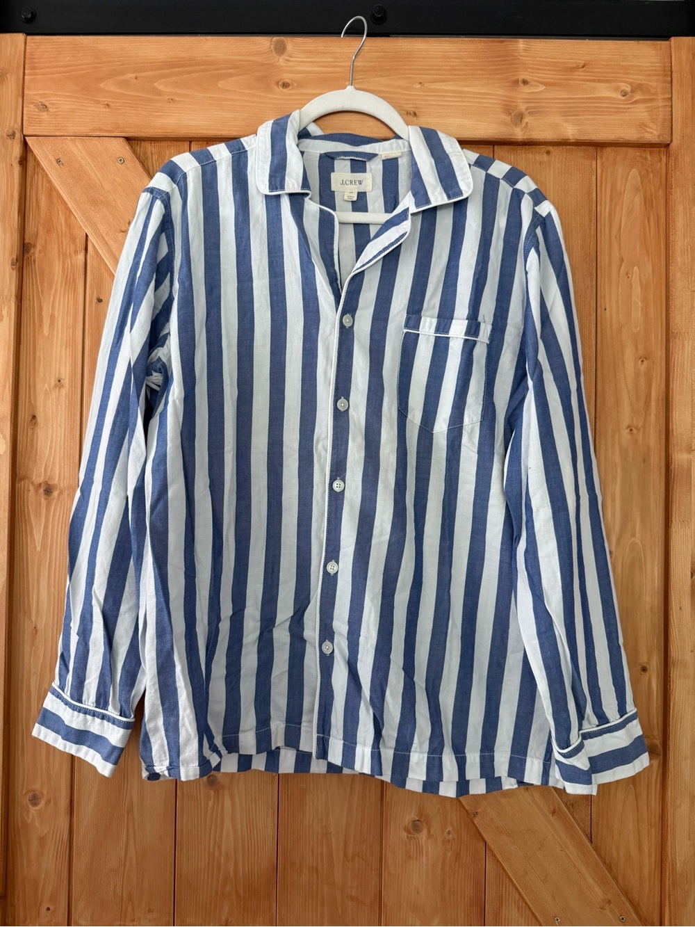 J. Crew Blue & White Stripe Pajama Set